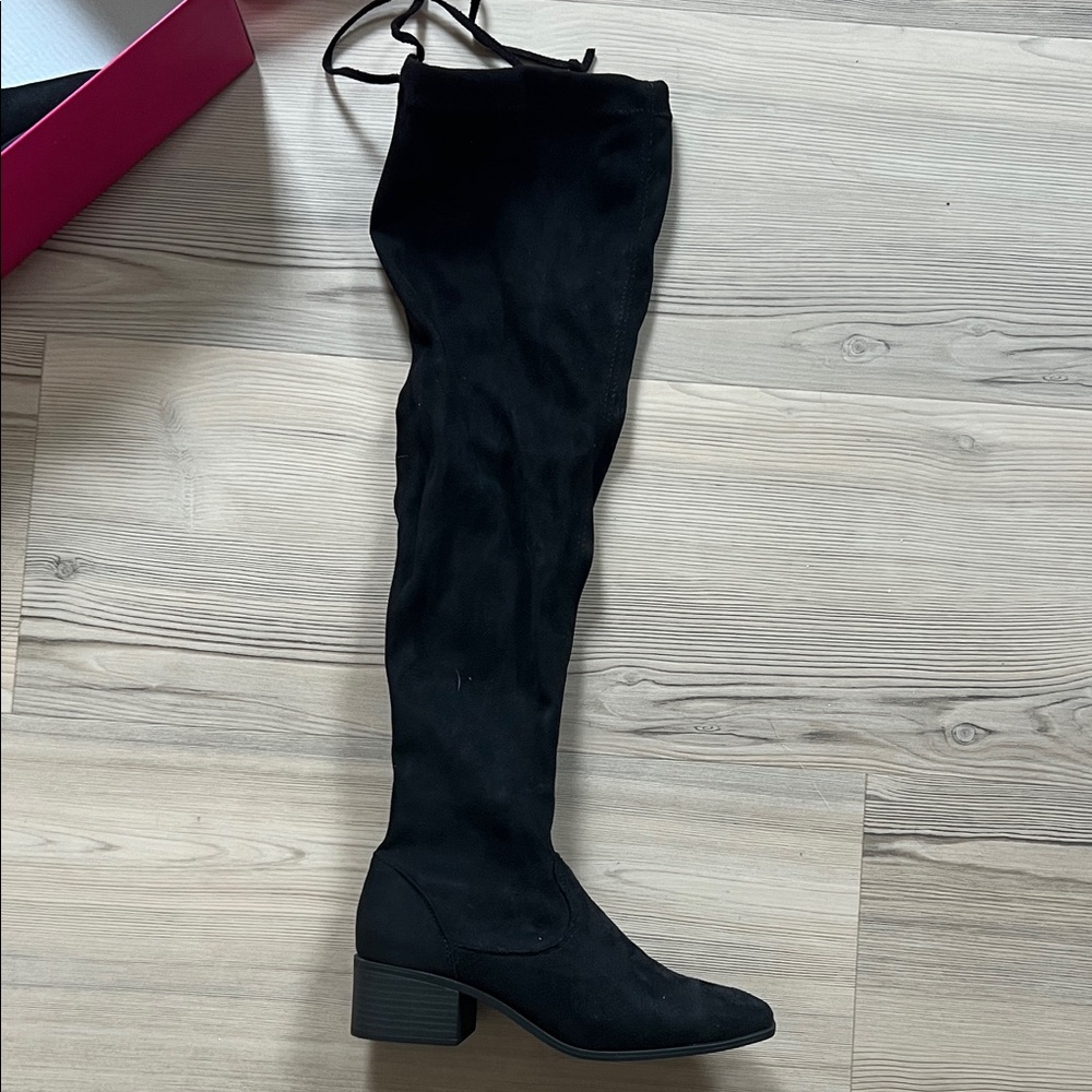 Shoe Dazzle Black Over-the-Knee Boots